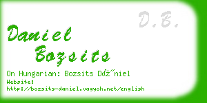 daniel bozsits business card